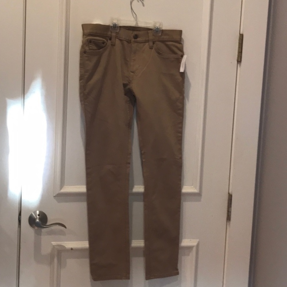 Banana Republic khaki skinny fit Traveler pants